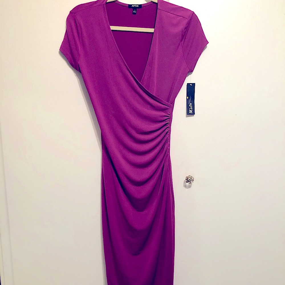 Long Fusha Wrap Dress